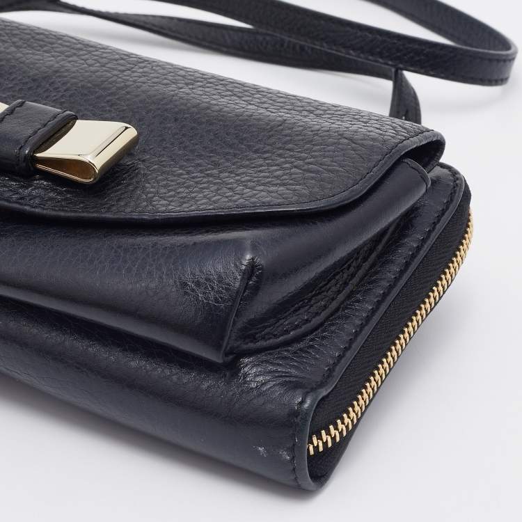 Pre Owned Chloe Black Leather Lily Clutch Bag