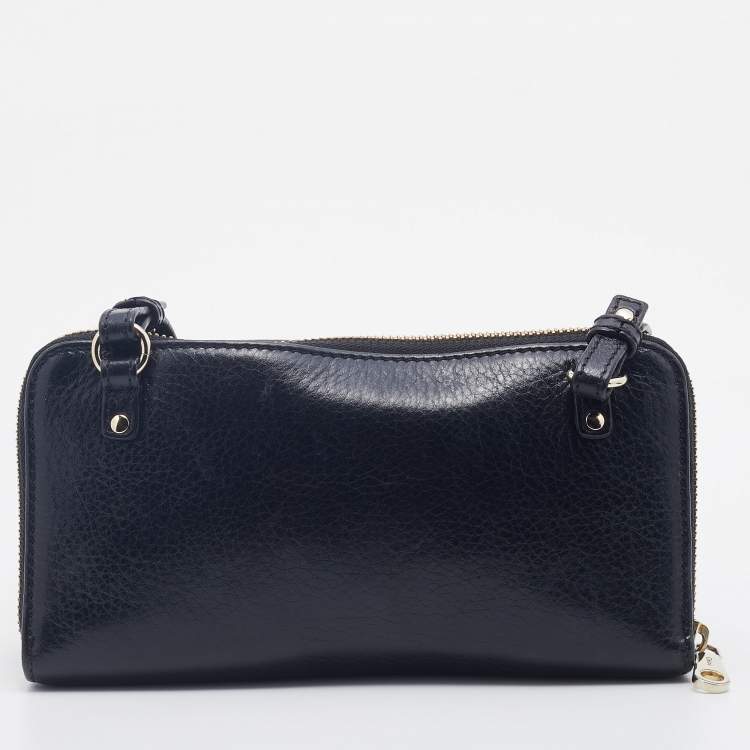 Pre Owned Chloe Black Leather Lily Clutch Bag