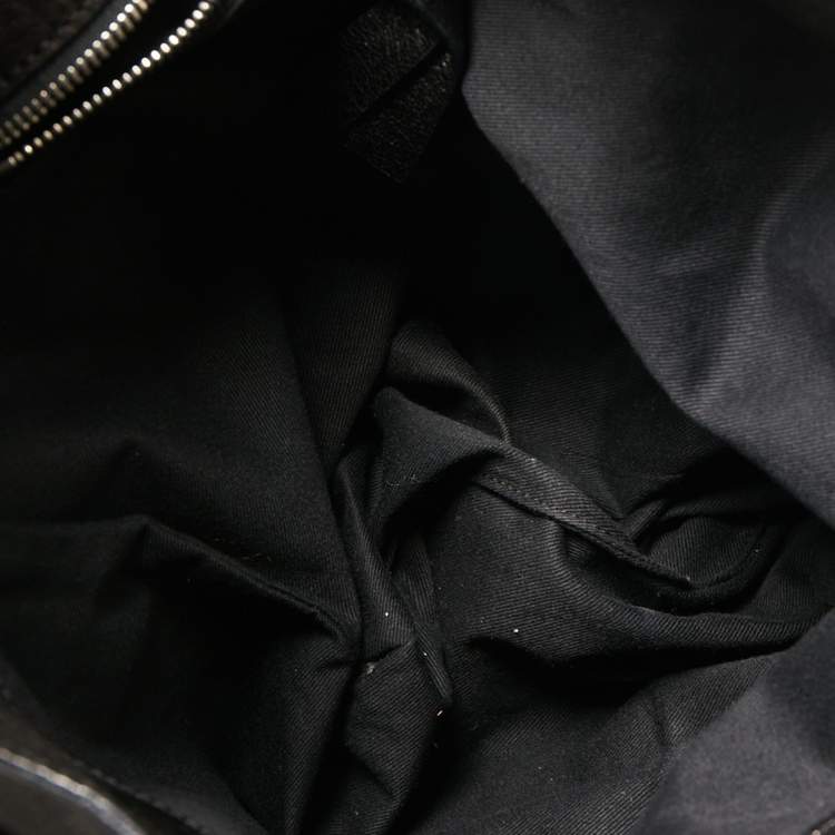 Pre Owned Chloe Black Leather Twin Pocket Shopper Tote 
