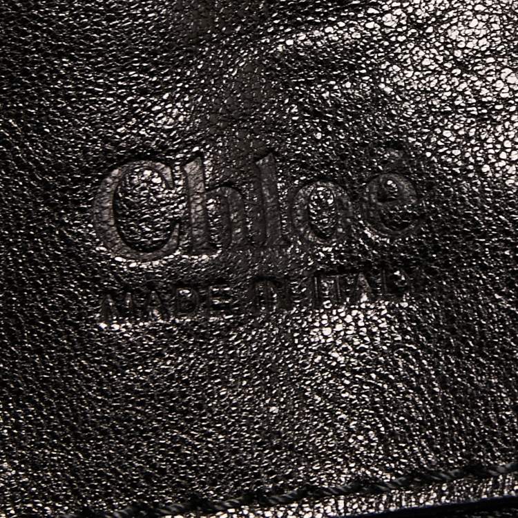 Pre Owned Chloe Black Leather Twin Pocket Shopper Tote 