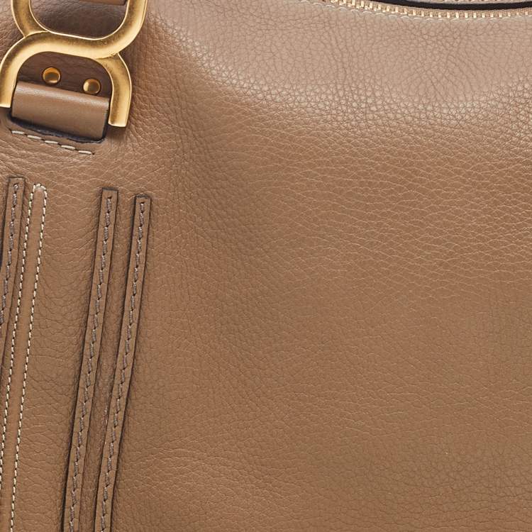 Pre Owned Chloe Grey Leather Large Marcie Shoulder Bag