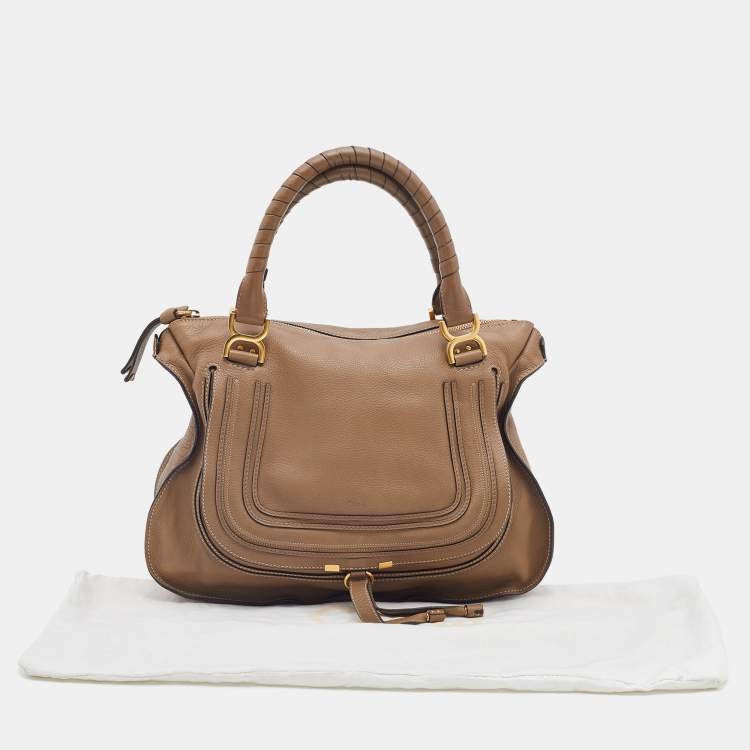 Pre Owned Chloe Grey Leather Large Marcie Shoulder Bag