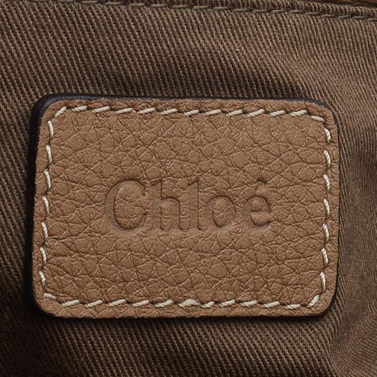 Pre Owned Chloe Grey Leather Large Marcie Shoulder Bag