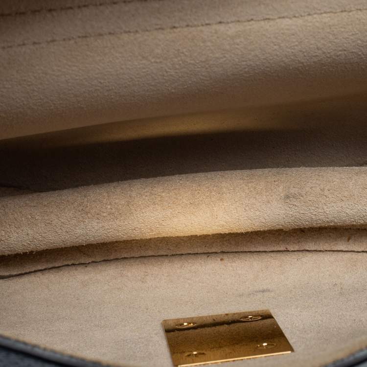 Pre Owned Chloe Blue Leather Small Drew Shoulder Bag