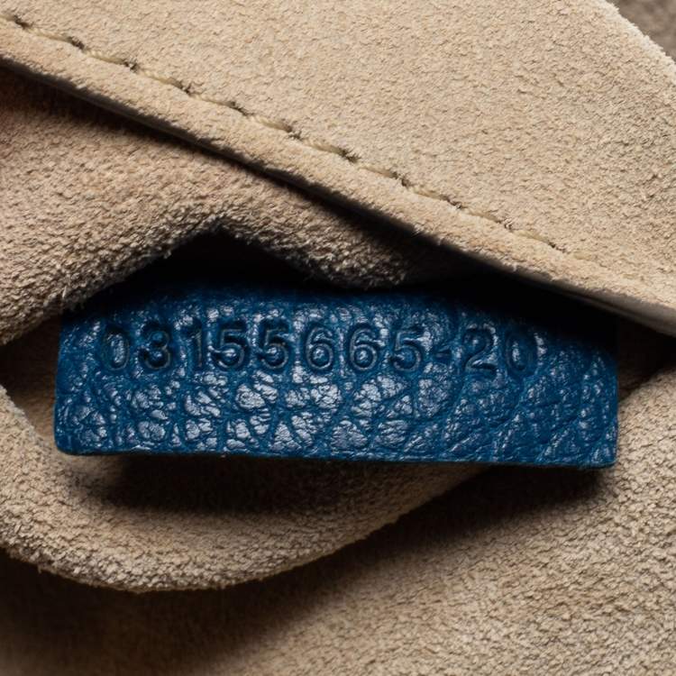 Pre Owned Chloe Blue Leather Small Drew Shoulder Bag