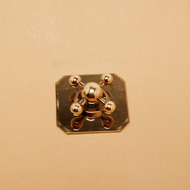 Pre Owned Chloe Beige Leather Large Elsie Shoulder Bag