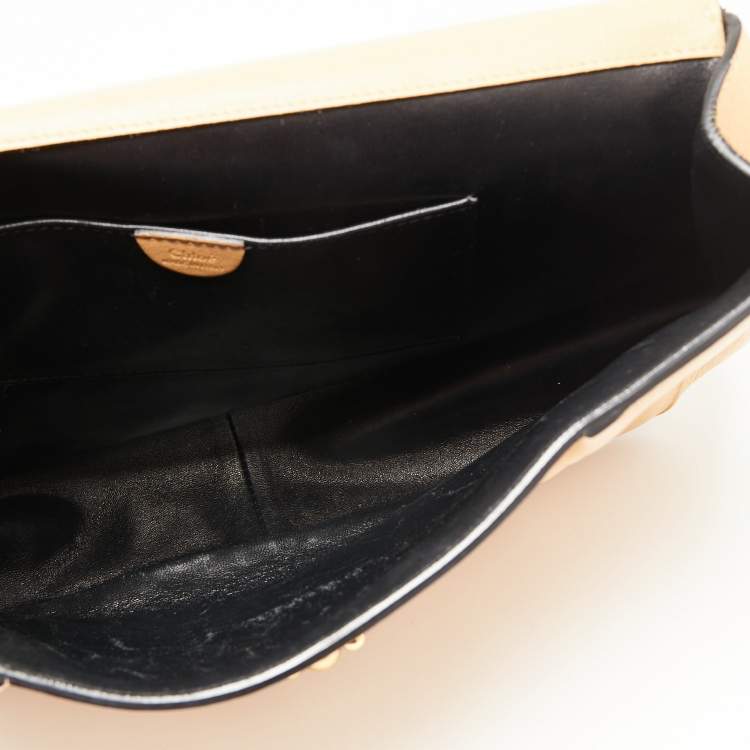 Pre Owned Chloe Beige Leather Large Elsie Shoulder Bag