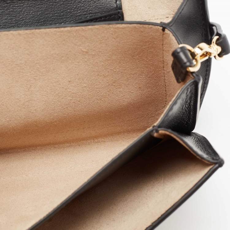 Pre Owned Chloe Black Leather Drew Bijou Clutch