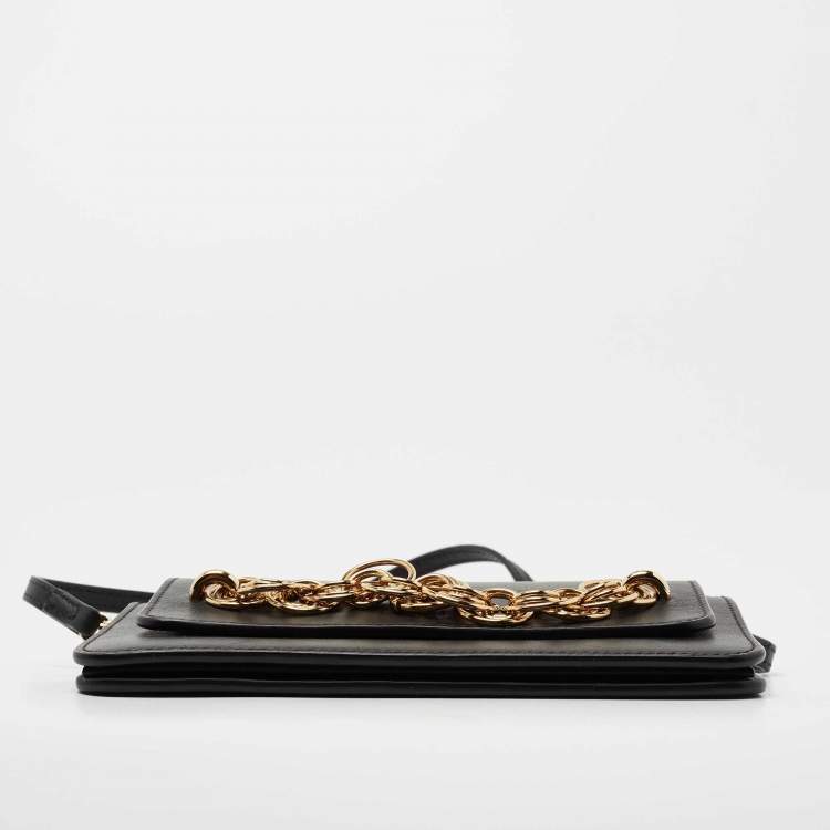 Pre Owned Chloe Black Leather Drew Bijou Clutch