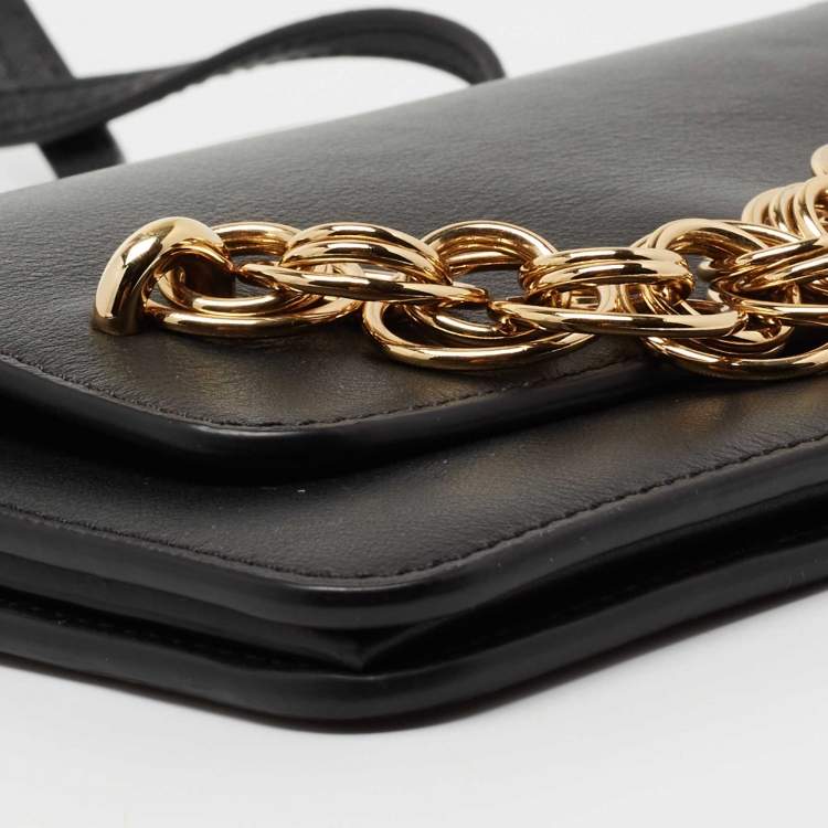 Pre Owned Chloe Black Leather Drew Bijou Clutch