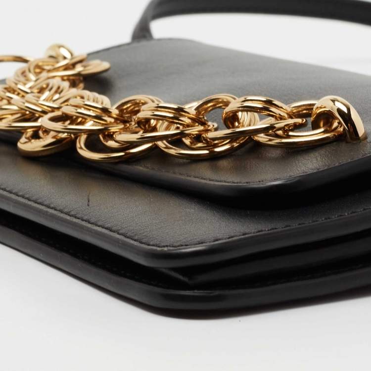 Pre Owned Chloe Black Leather Drew Bijou Clutch