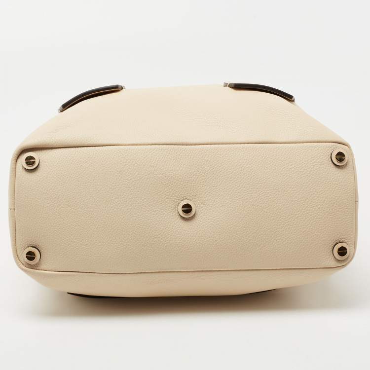 Pre Owned Chloe Beige Leather Medium Daria Satchel