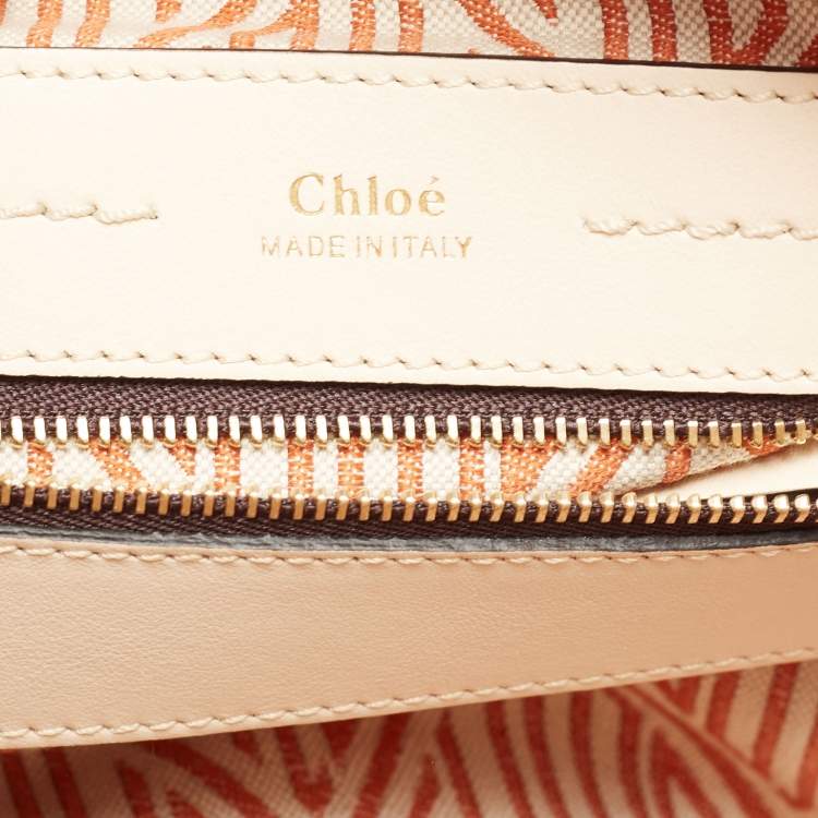 Pre Owned Chloe Beige Leather Medium Daria Satchel