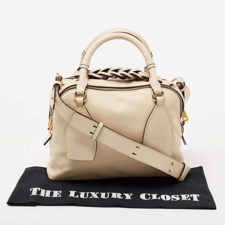 Pre Owned Chloe Beige Leather Medium Daria Satchel