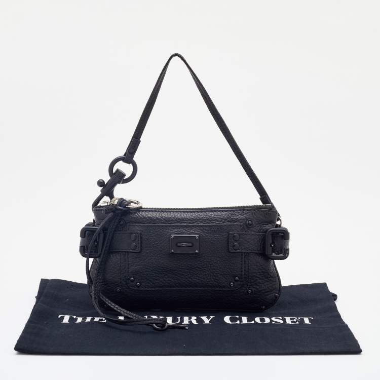 Pre Owned Chloe Black Leather Paddington Clutch