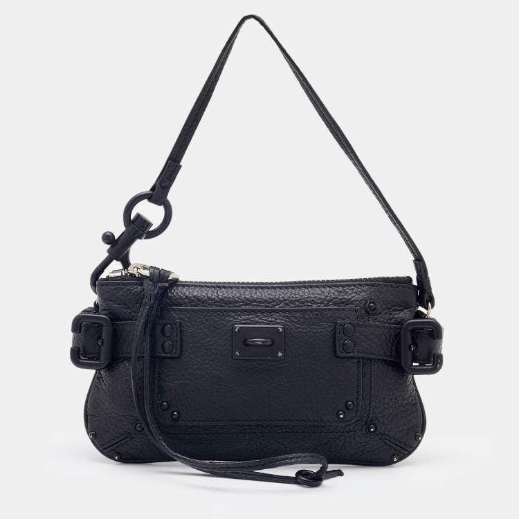 Pre Owned Chloe Black Leather Paddington Clutch