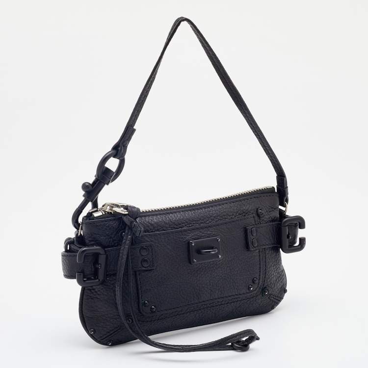 Pre Owned Chloe Black Leather Paddington Clutch