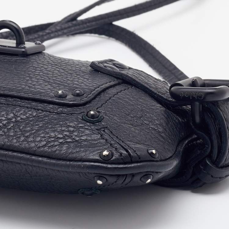 Pre Owned Chloe Black Leather Paddington Clutch