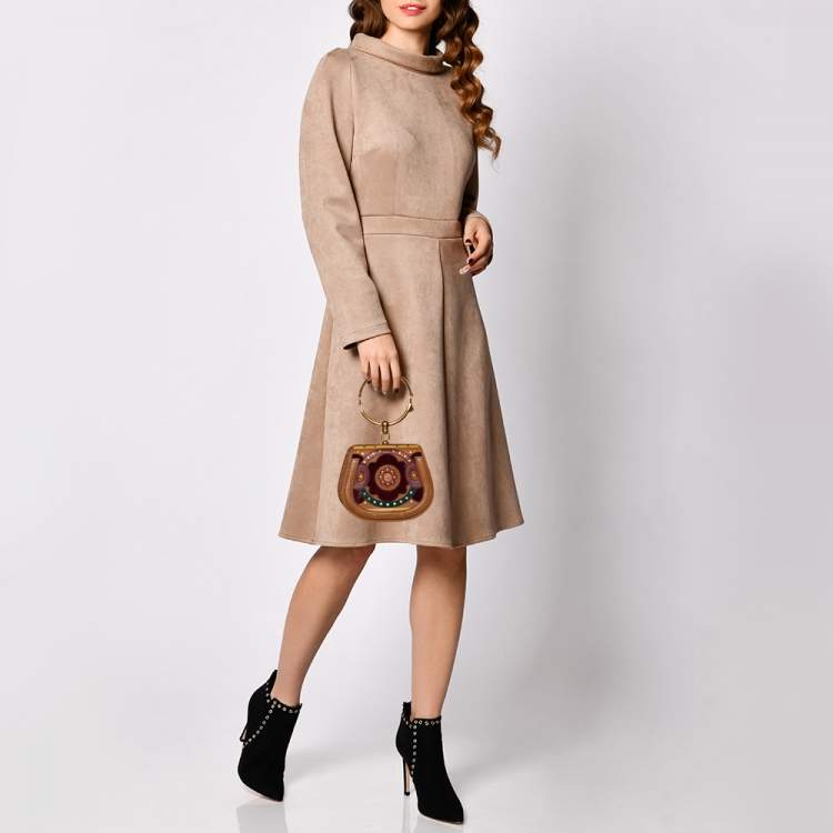 مملوكة مسبقًا Chloe Multicolor Leather and Suede Nile Bracelet Crossbody Bag