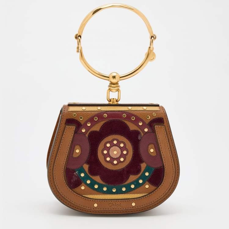 مملوكة مسبقًا Chloe Multicolor Leather and Suede Nile Bracelet Crossbody Bag
