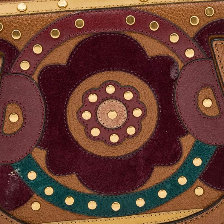 مملوكة مسبقًا Chloe Multicolor Leather and Suede Nile Bracelet Crossbody Bag