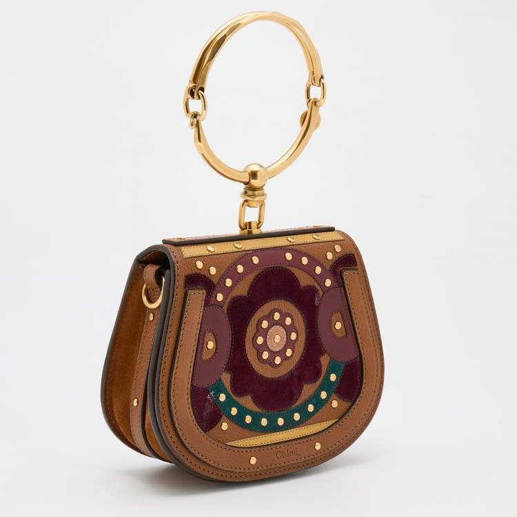 مملوكة مسبقًا Chloe Multicolor Leather and Suede Nile Bracelet Crossbody Bag