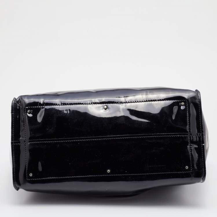 Pre Owned Chloe Black Patent Leather Cyndi Tote