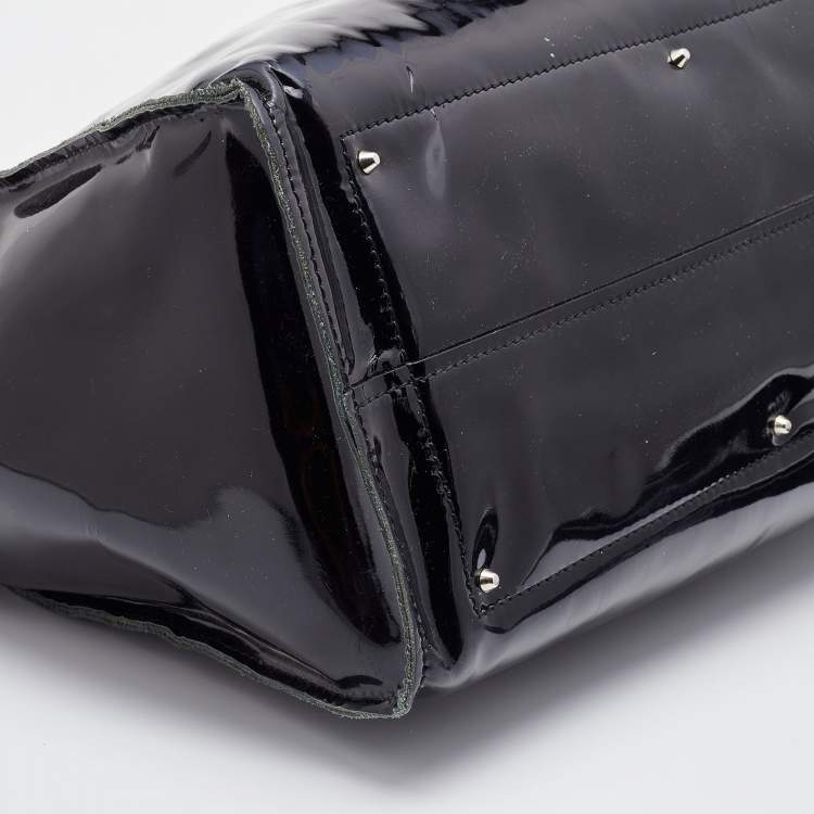Pre Owned Chloe Black Patent Leather Cyndi Tote