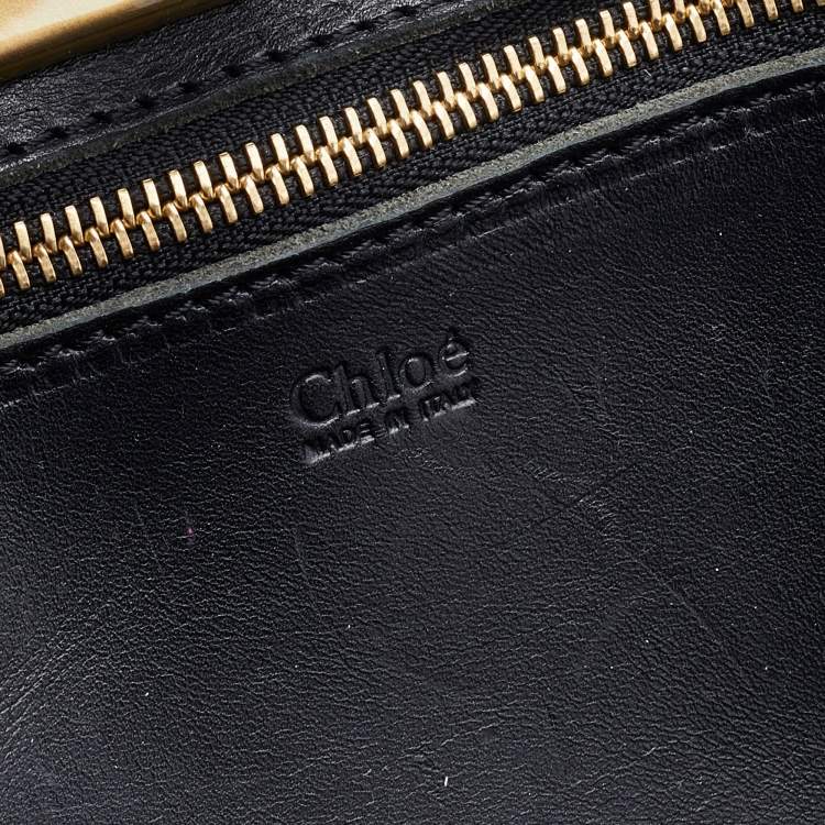 Pre Owned Chloe Black Patent Leather Cyndi Tote
