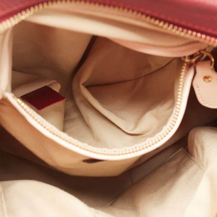 Pre Owned Chloe Burgundy Leather Medium Paraty Satchel