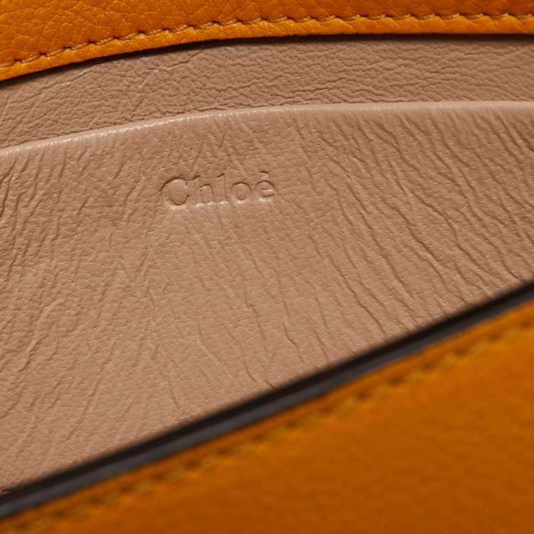 Pre Owned Chloe Mustard Yellow Leather Nile Bracelet Minaudière Crossbody Bag