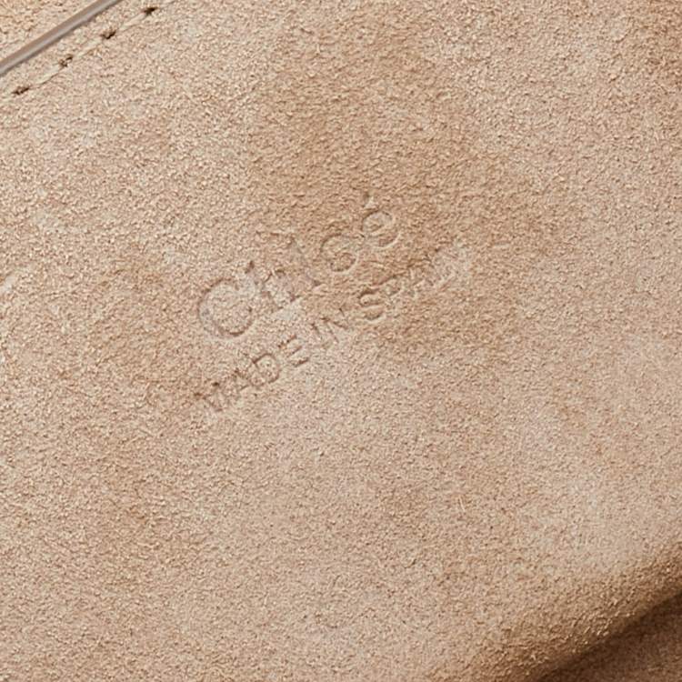 Pre Owned Chloé Beige Leather and Suede Mini Faye Crossbody Bag
