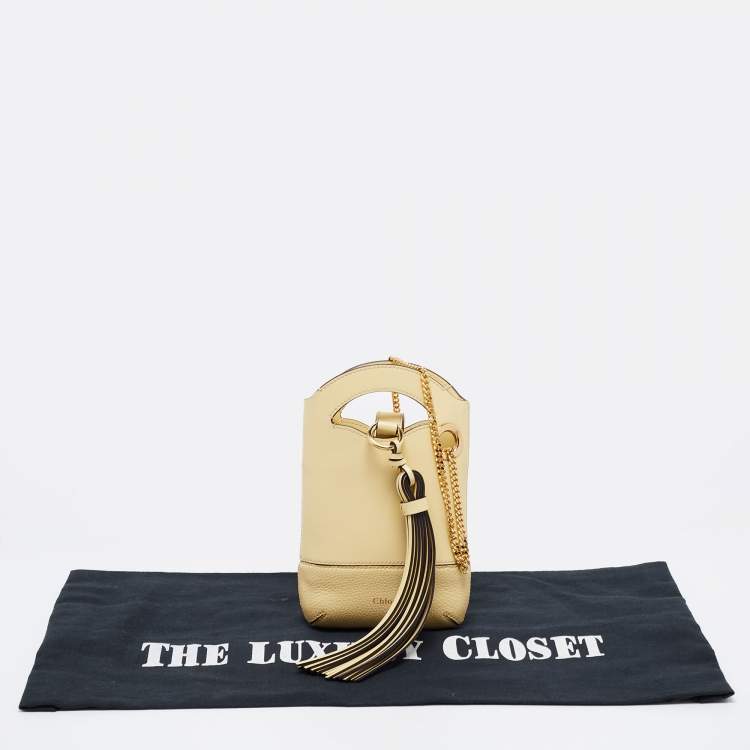 Pre Owned Chloe Yellow Leather Shoulder Bag