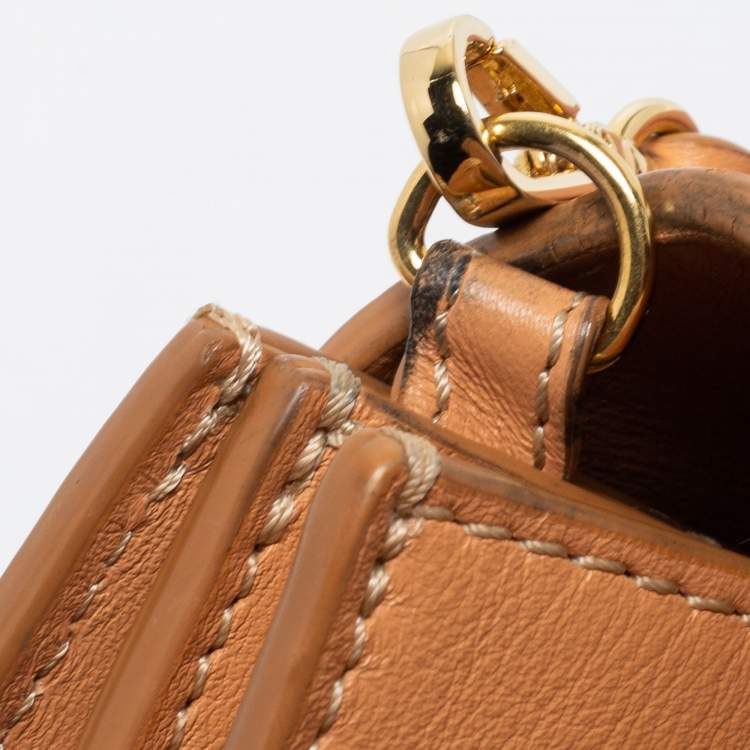Pre Owned Chloe Beige Leather Drew Bijou Clutch