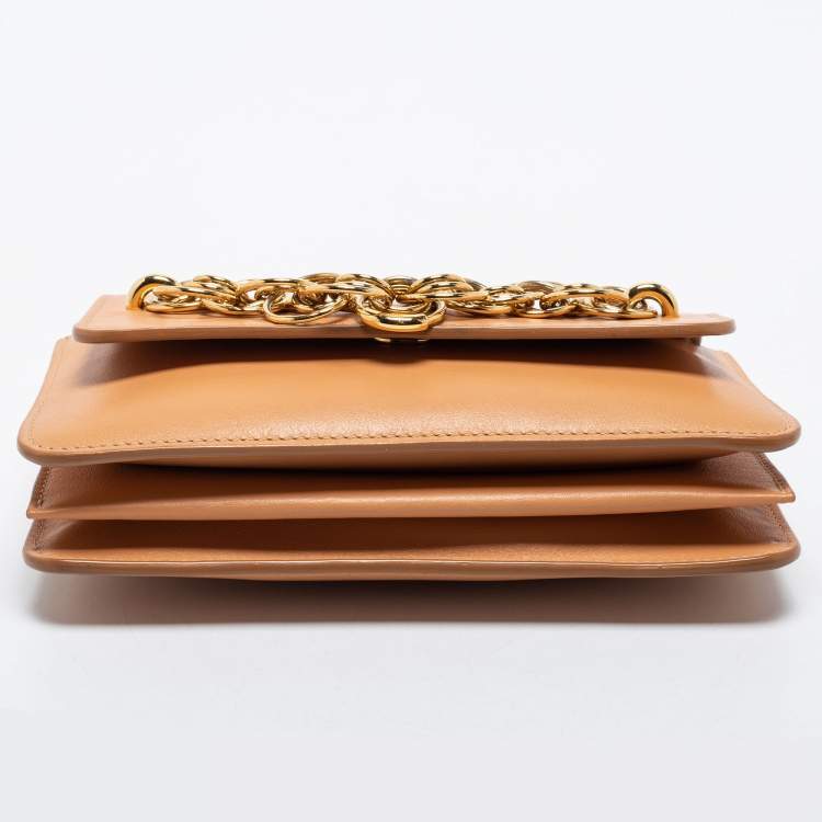 Pre Owned Chloe Beige Leather Drew Bijou Clutch