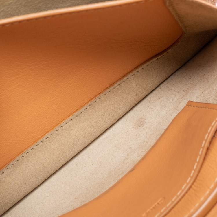 Pre Owned Chloe Beige Leather Drew Bijou Clutch