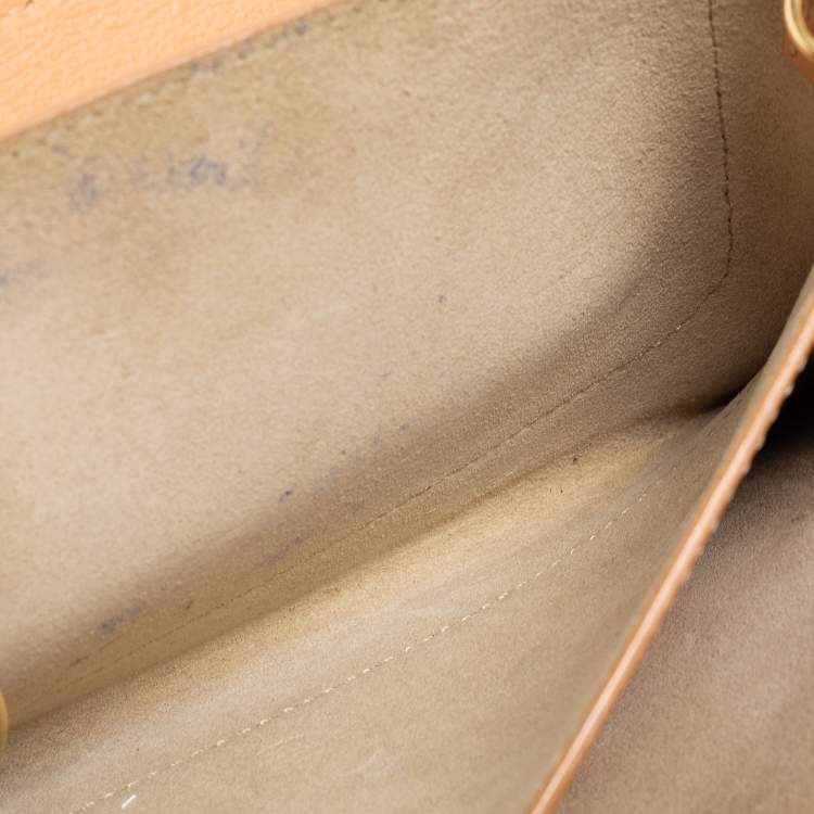 Pre Owned Chloe Beige Leather Drew Bijou Clutch