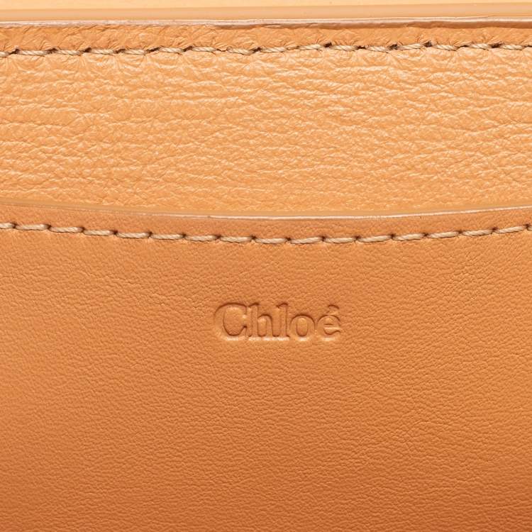 Pre Owned Chloe Beige Leather Drew Bijou Clutch
