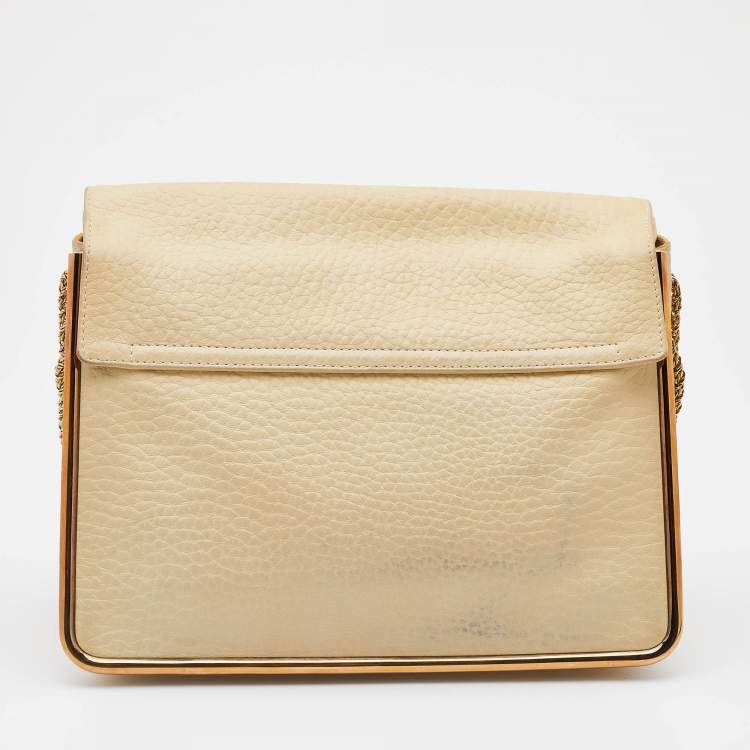 Pre Owned Chloe Beige Leather Medium Sally Shoulder Bag