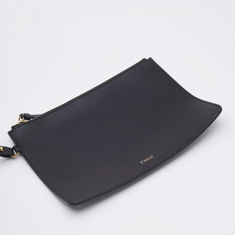 Pre Owned Chloe Black Leather Small Aby Tote