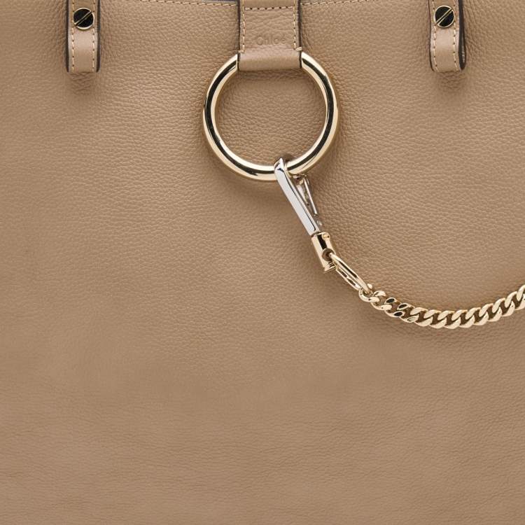مملوكة مسبقًا Chloe Beige Leather and Suede Tote
