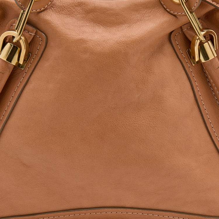 Pre Owned Chloe Brown Leather Medium Paraty Satchel