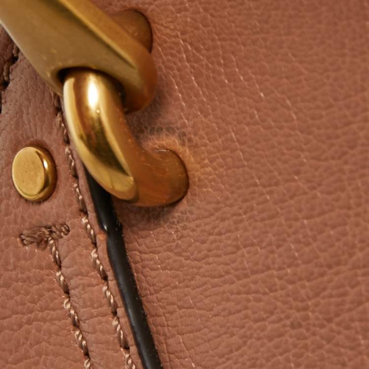 مملوكة مسبقًا Chloe Beige Leather and Suede Mini Pixie Round Shoulder Bag