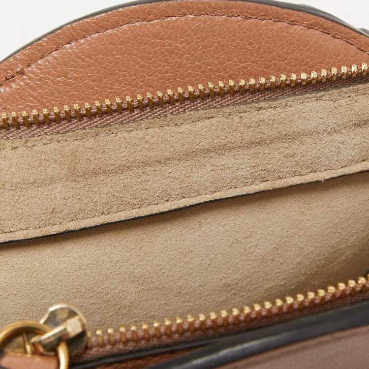 مملوكة مسبقًا Chloe Beige Leather and Suede Mini Pixie Round Shoulder Bag