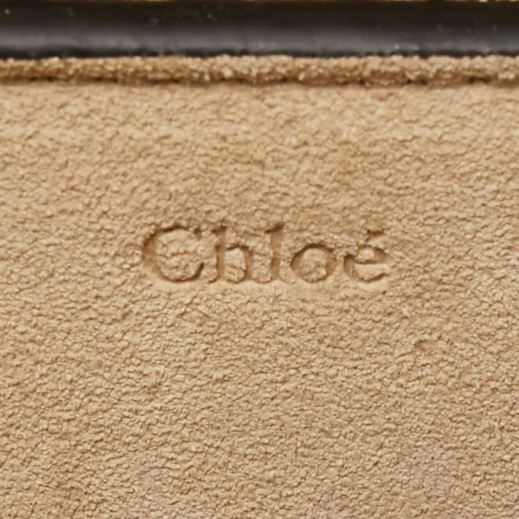 مملوكة مسبقًا Chloe Beige Leather and Suede Mini Pixie Round Shoulder Bag
