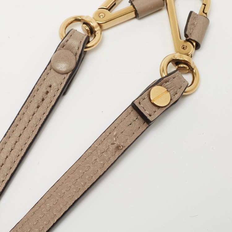 Pre Owned Chloe Beige Leather Small Nile Bracelet Minaudiere Crossbody Bag