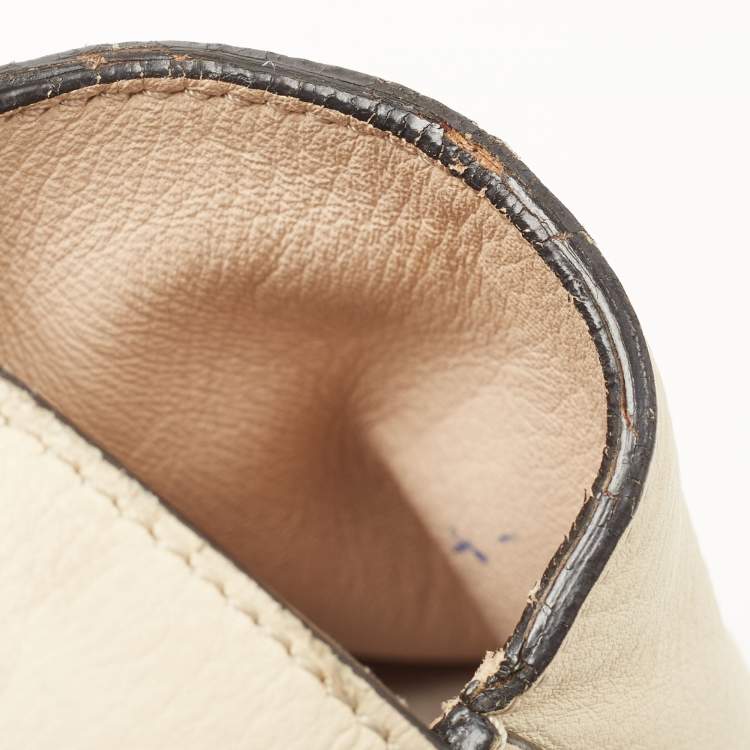 مملوكة مسبقًا Chloe Cream Leather Large Elsie Shoulder Bag