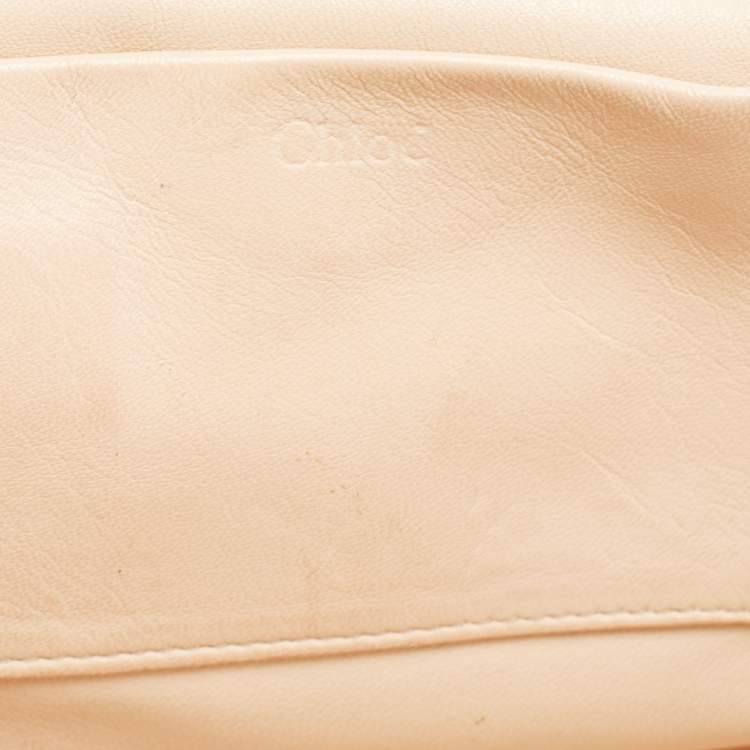 مملوكة مسبقًا Chloe Cream Leather Large Elsie Shoulder Bag