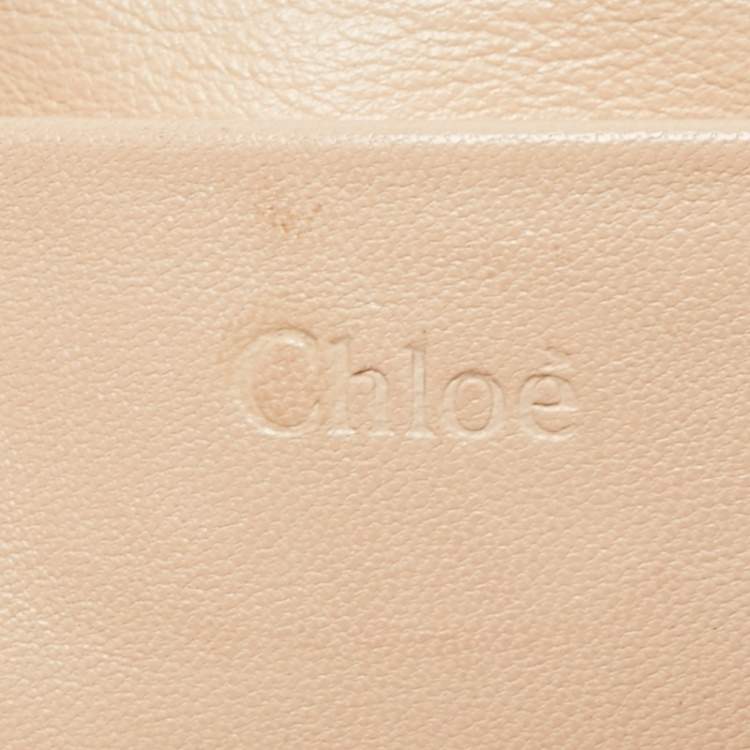 Pre Owned Chloe Light Blue Leather Large Elsie Shoulder Bag