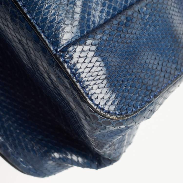 مملوكة مسبقًا Chloe Blue Karung Medium Elsie Shoulder Bag